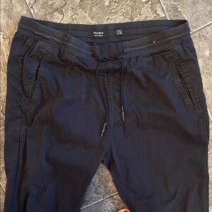 PULL & BEAR Men's Black Joggers XL Sporty Athleisure Coastal Streetwear